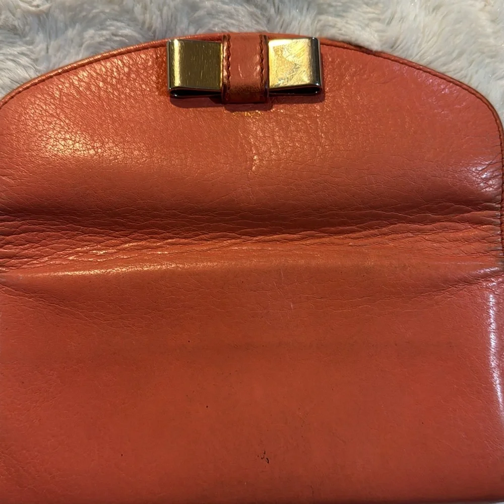 Chloe Peach Wallet With A Snappy Snap Button & Zipper is Zippy - Picture 10 of 16